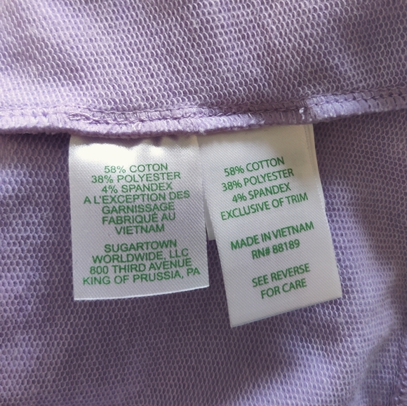 Lilly Pulitzer Skipper Popover UPF Heathered Lilac Purple Lace Sleeves size XS - Picture 7 of 9